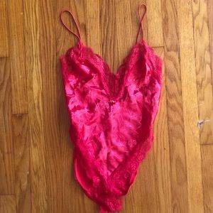 Vintage Red Lace bodysuit